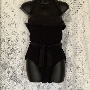 Amaio Solene Black Jacquard One Piece Size L